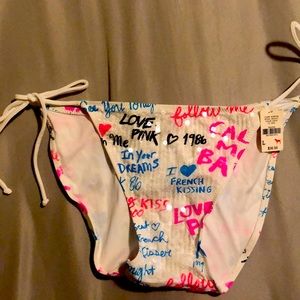 Pink swim sequin bikini bottom